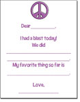 Camp Fill-In Cards - Peace